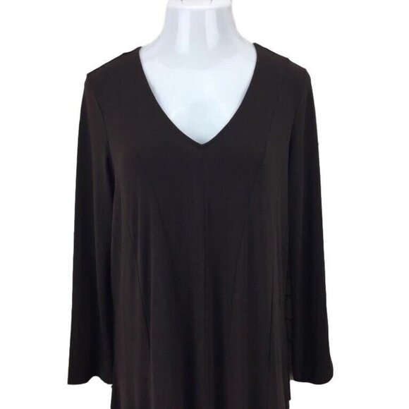 Liz Lange For Target Womens V-Neck A-Line Maternity Dress Brown Size L - Picture 2 of 8